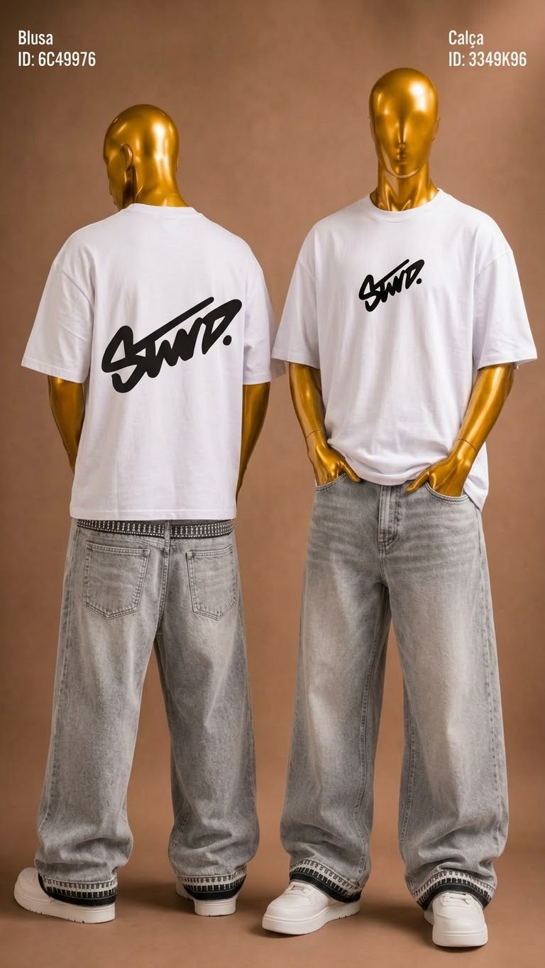 T-shirt Branca "Stwd." Print Costas
T-shirt streetwear básica e estilosa, fácil de combinar.