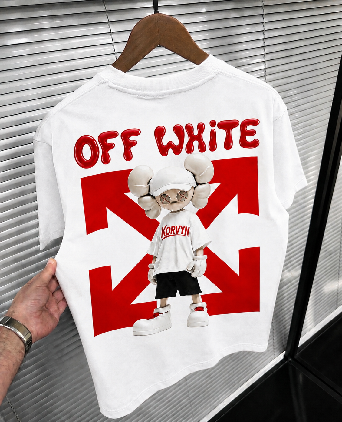 🔥 KORVYN T-Shirt OFF WHITE– Premium Heavyweight 🔥