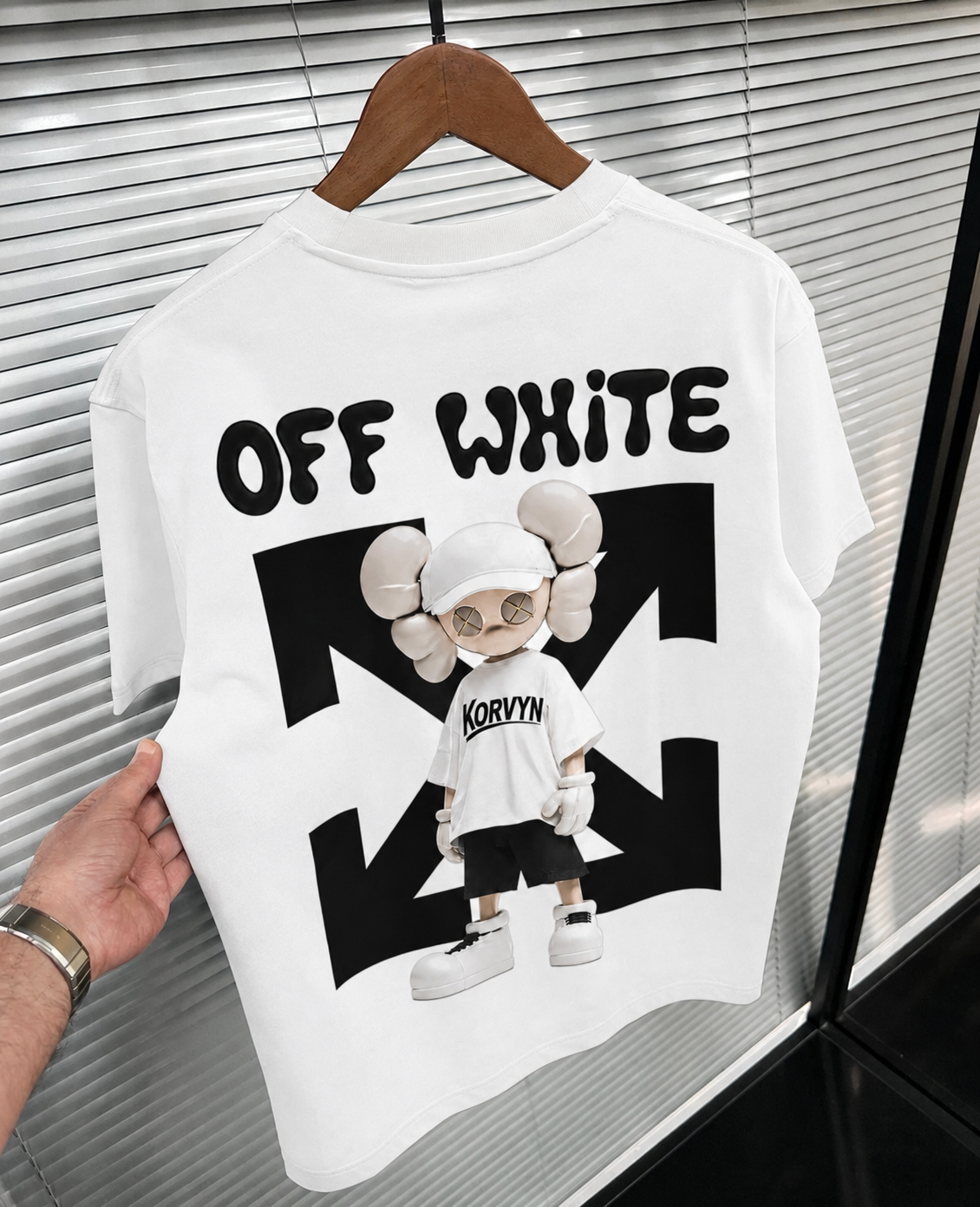 🔥 KORVYN T-Shirt OFF WHITE– Premium Heavyweight 🔥