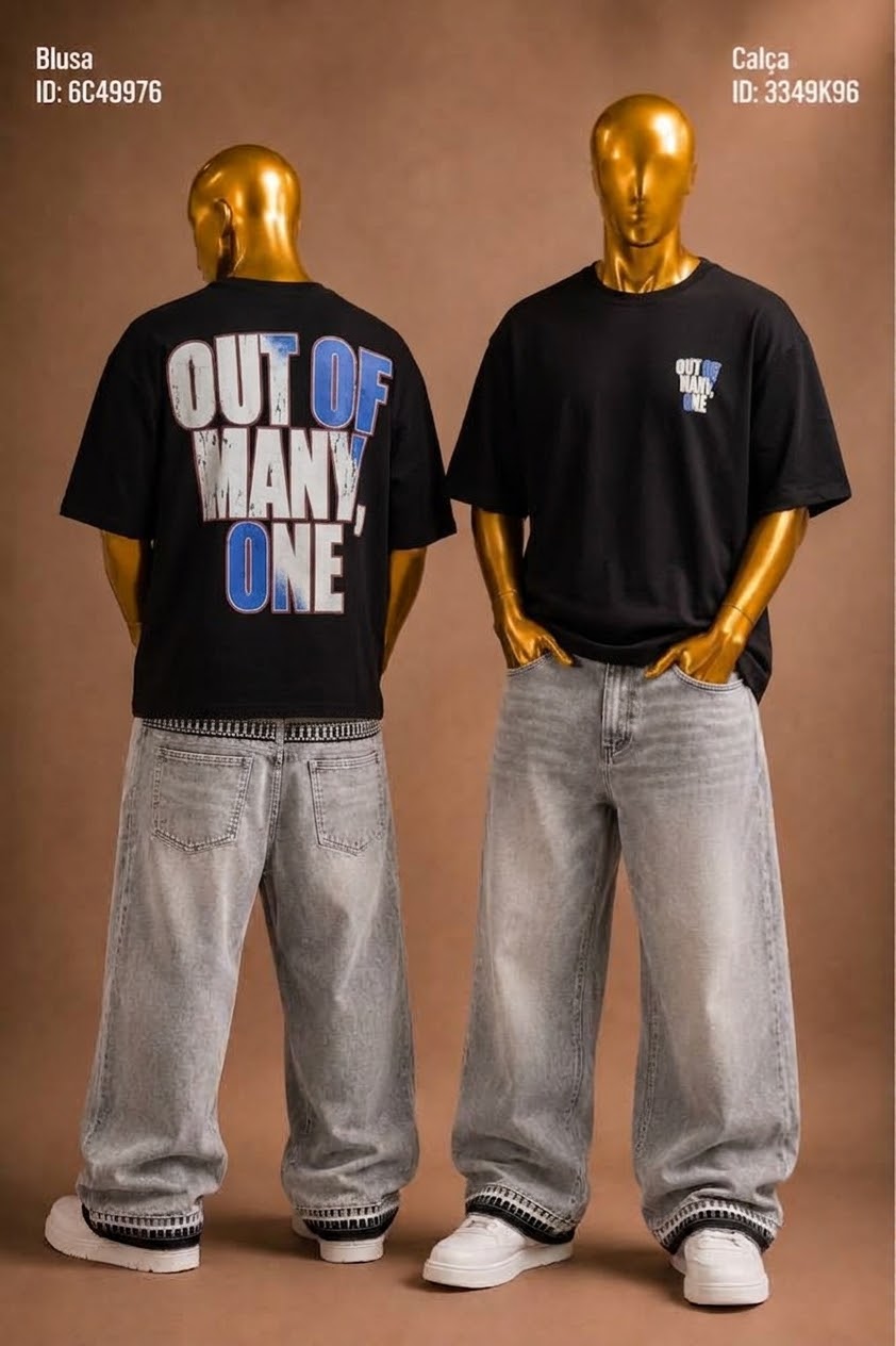 CAMISETA STREETWEAR "OUT OF MANY, ONE"